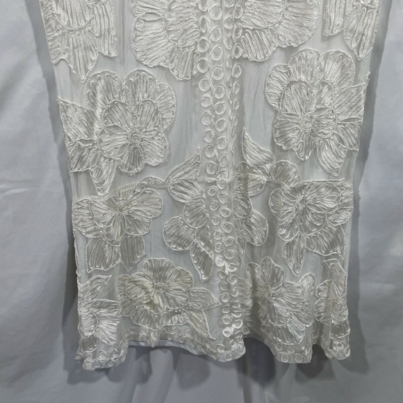 NEW JS Collections [ 16 ]‎ Beaded V-Neck Midi Dress in White - Picture 12 of 12